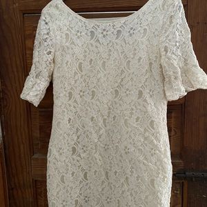 Cream Lace Dress